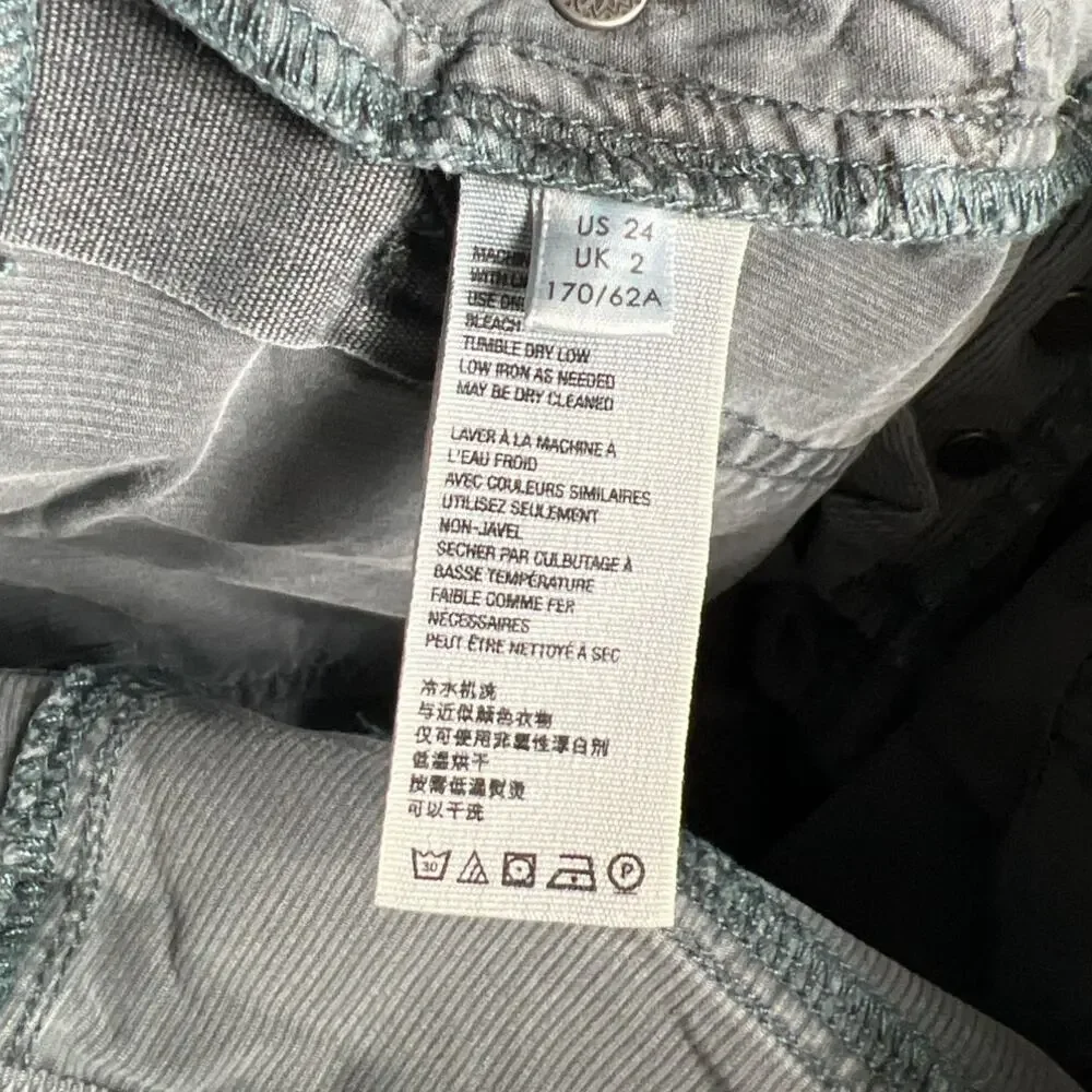 Free People We The Free Size 24 Women Corduroy Skinny Pants Gray